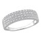 Gem And Harmony 1/5 Carat (ctw) Diamond Pave Anniversary Band Ring in Sterling Silver